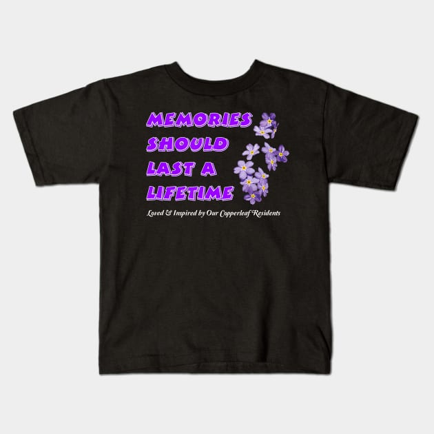 MEMORIES SHOULD A LIFETIME ALZHEIMER AWARENESS Gift Kids T-Shirt by thuylinh8